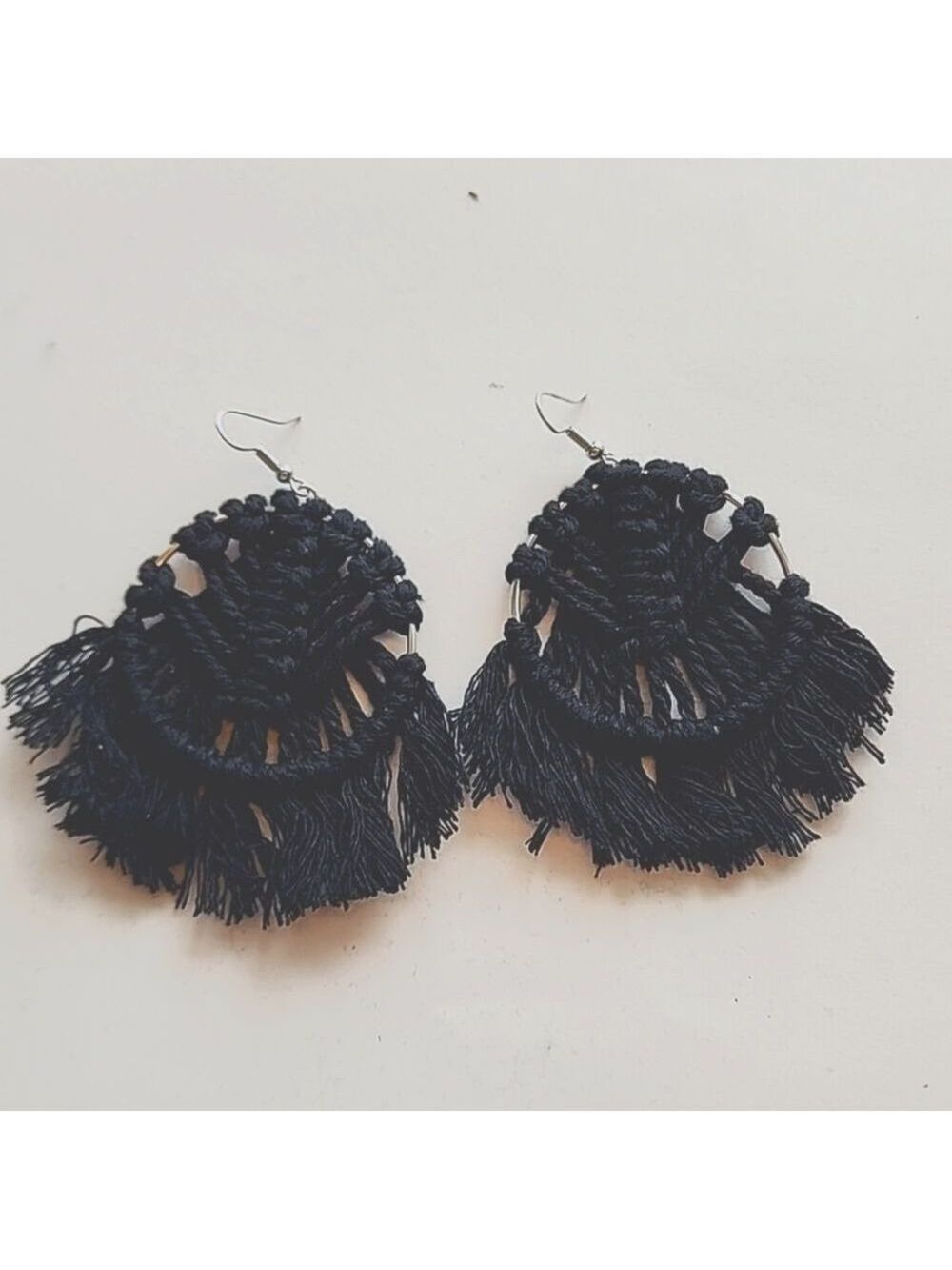 DREAM CATCHER MACRAME EARRINGS - Picture 1 of 1